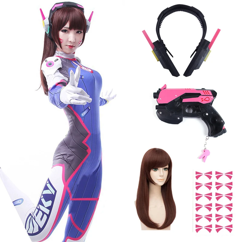 Dva Cosplay Prop - 애니메이션 여자 점프 슈트 스타킹 Dva