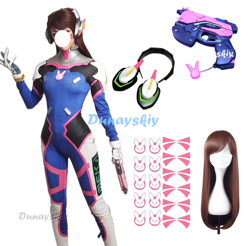 Dva Cosplay Prop - 애니메이션 여성 점프수트 타이츠, Dva 코스프레