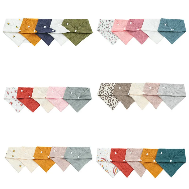 5 개/대 신생아 아기 Bibs 먹이 Drool Bib - Snap Fastener Set 리뷰 및 가격