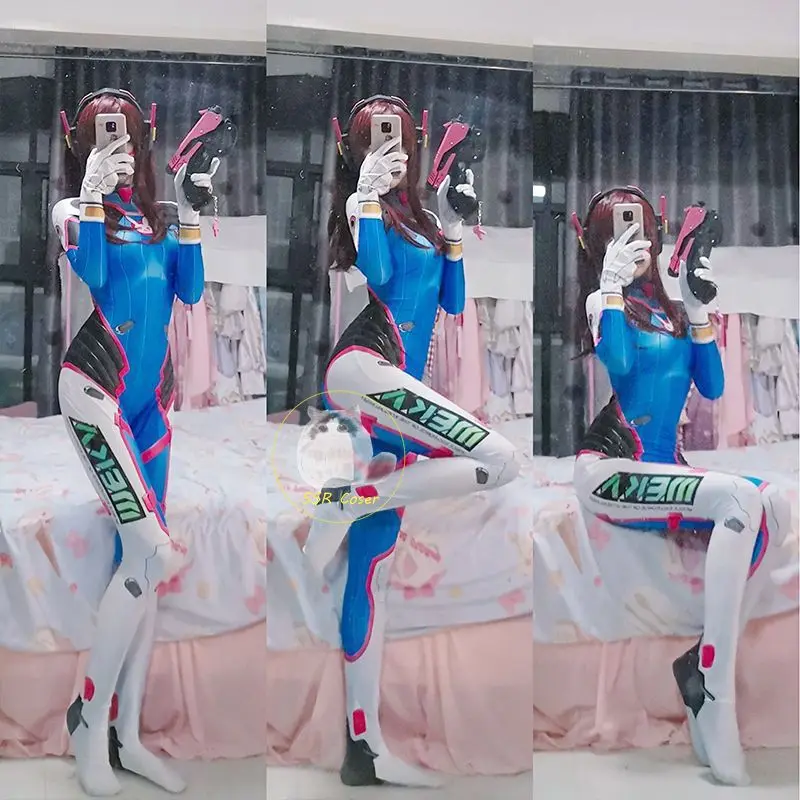 Dva 코스프레 의상 바디 슈트 Zenti 게임 여성  - Dva Cosplay Prop 리뷰 및 가격