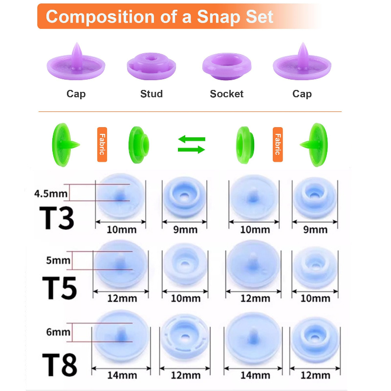 스냅 버튼 키트, 스냅 플라이어 포함, 10가지 색상, - Snap Fastener Set 리뷰 및 가격