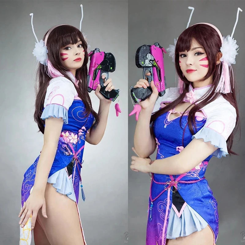 게임 ROLECOS OW D.VA 코스프레 가발 오버  - Dva Cosplay Prop 리뷰 및 가격