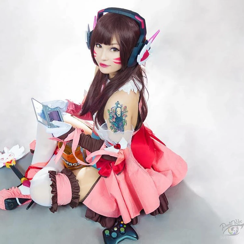 게임 ROLECOS OW D.VA 코스프레 가발 오버  - Dva Cosplay Prop 리뷰 및 가격