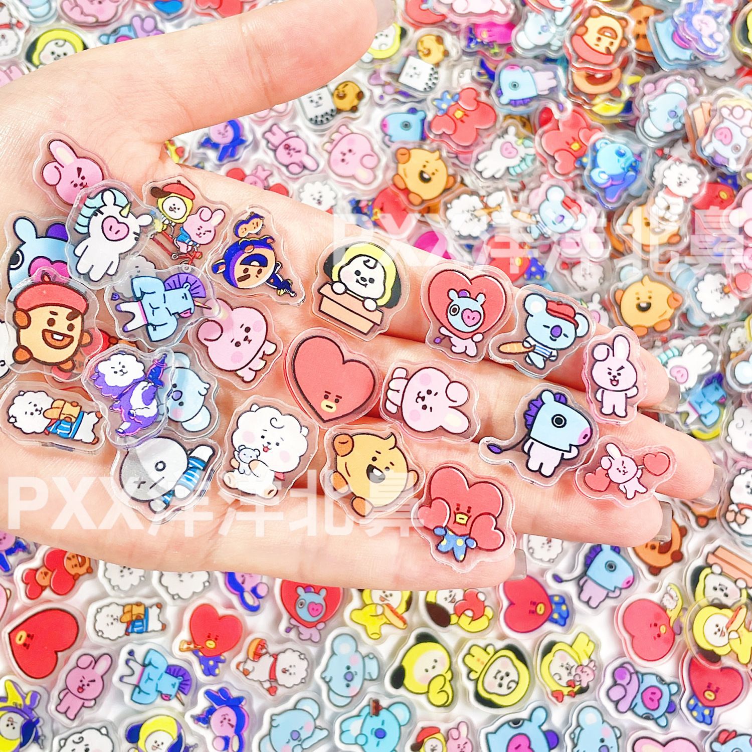 100개 BT21 BTS 단층 2cm 아크릴 조각품 주 - Cosplay Material For Prop 리뷰 및 가격